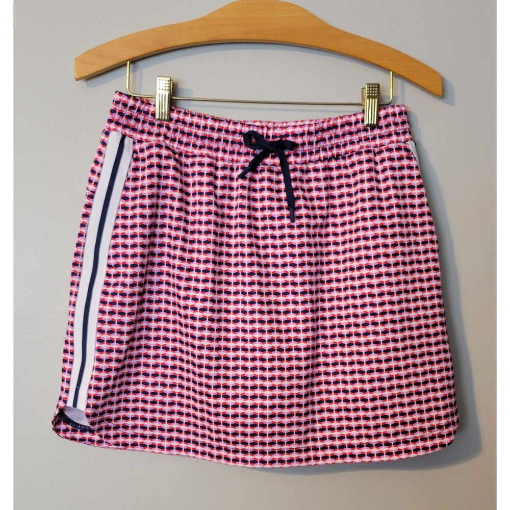 Lady Hagan Off to the Races Red/White/Blue  Print Mini Golf Tennis Skort Size S